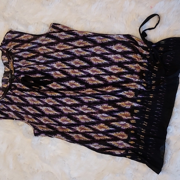 Alfani petite sheer blouse with drawstring hem - Picture 1 of 5